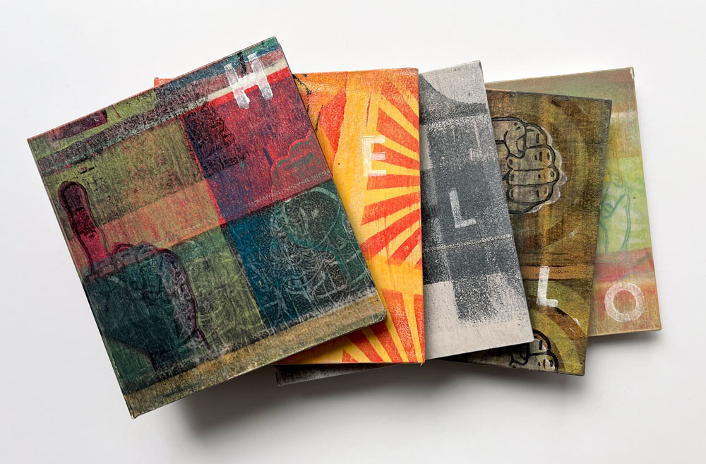 photo of screen with painted on screen filler